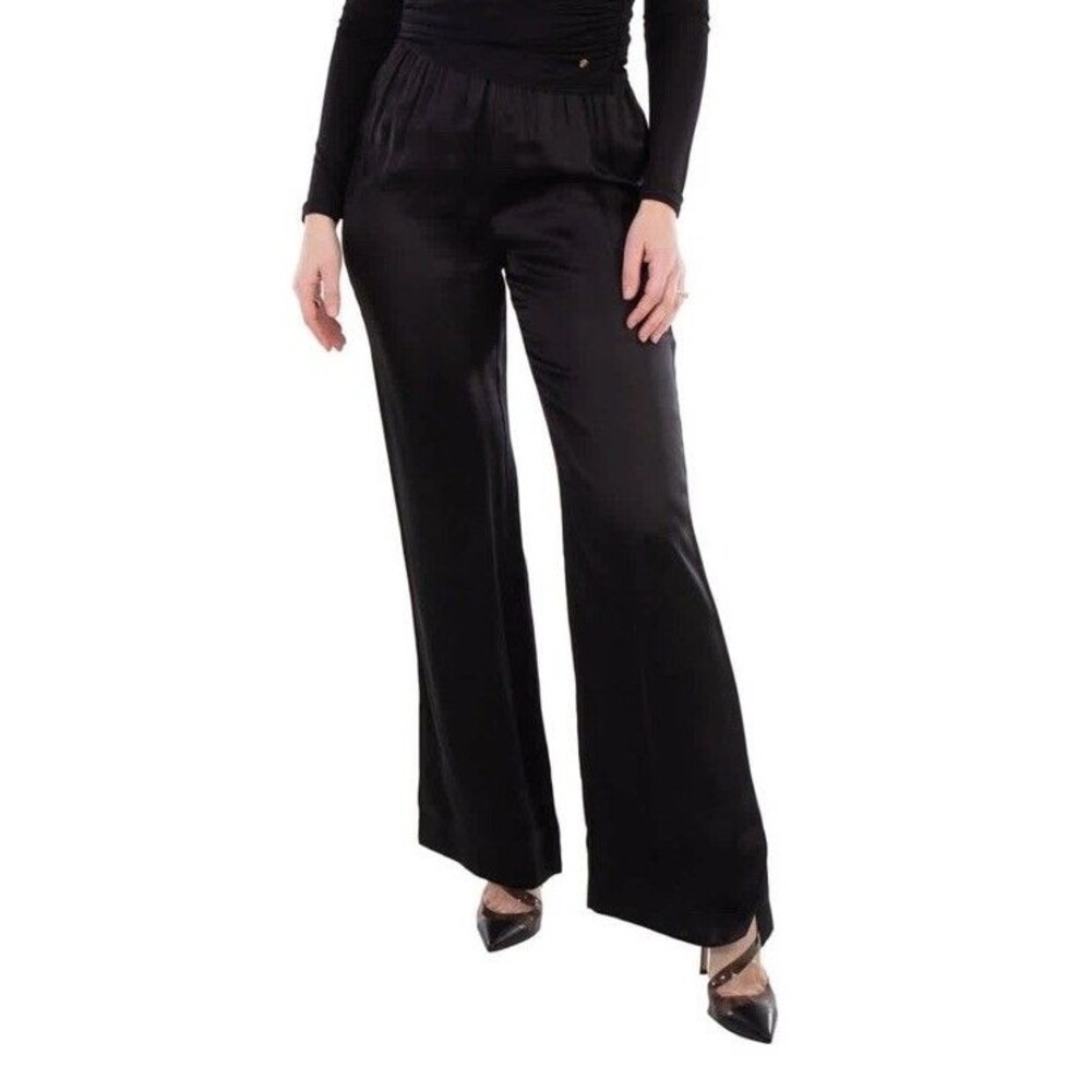 ANINE BING Women's Trent Trouser Pants Wide Leg Elegant Black Size 12 (32x32)